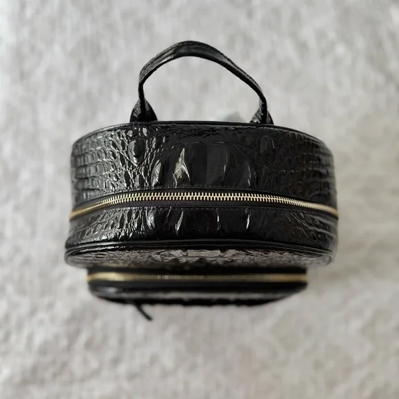 Brahmin Dartmouth Croc-Embossed Genuine Leather Backback in Black Melbourne🖤 NWT - Picture 3 of 11